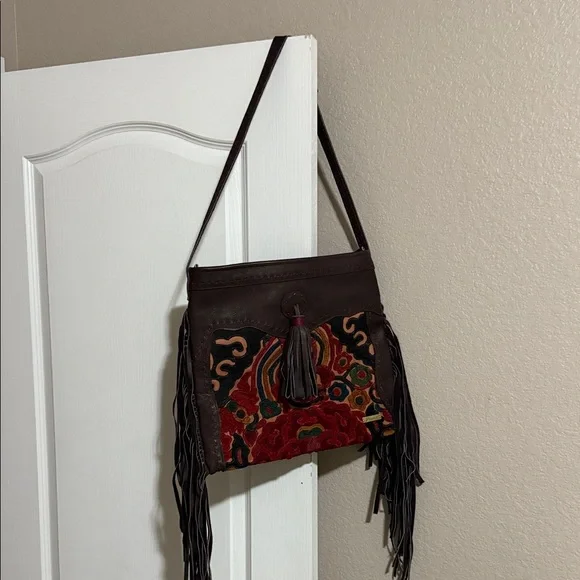 Bohemian Fringed Crossbody Bag - Multicolor